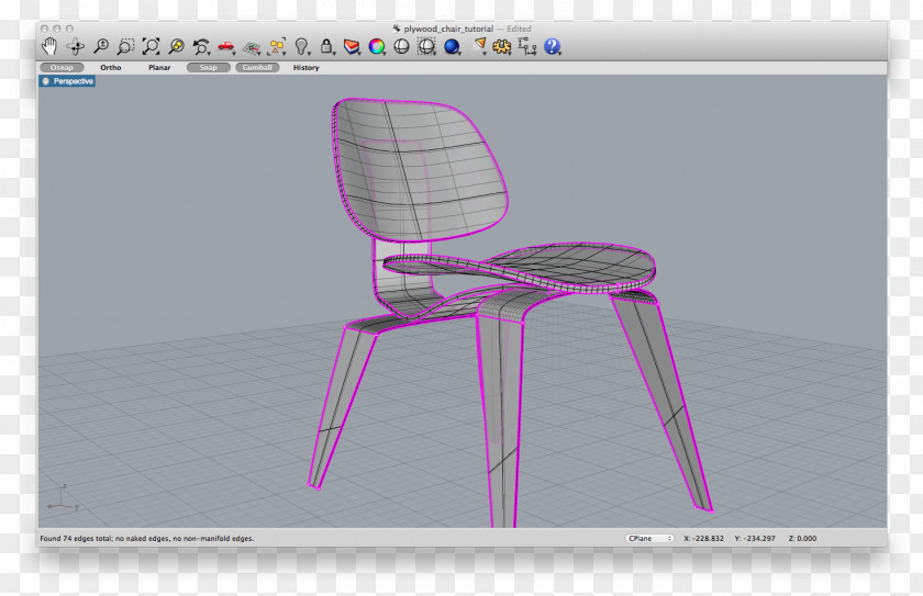 Rhinoceros Chair 3D Modeling Plastic PNG