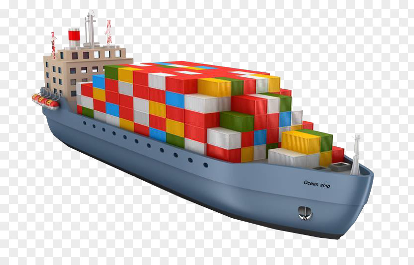 A Cargo Ship Filled With Colorful Six-color Box Book Business Accounting Management Diploma PNG