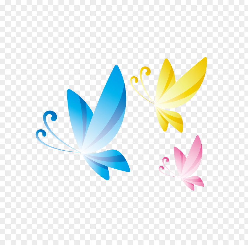 Colorful Butterfly Ornament Icon PNG
