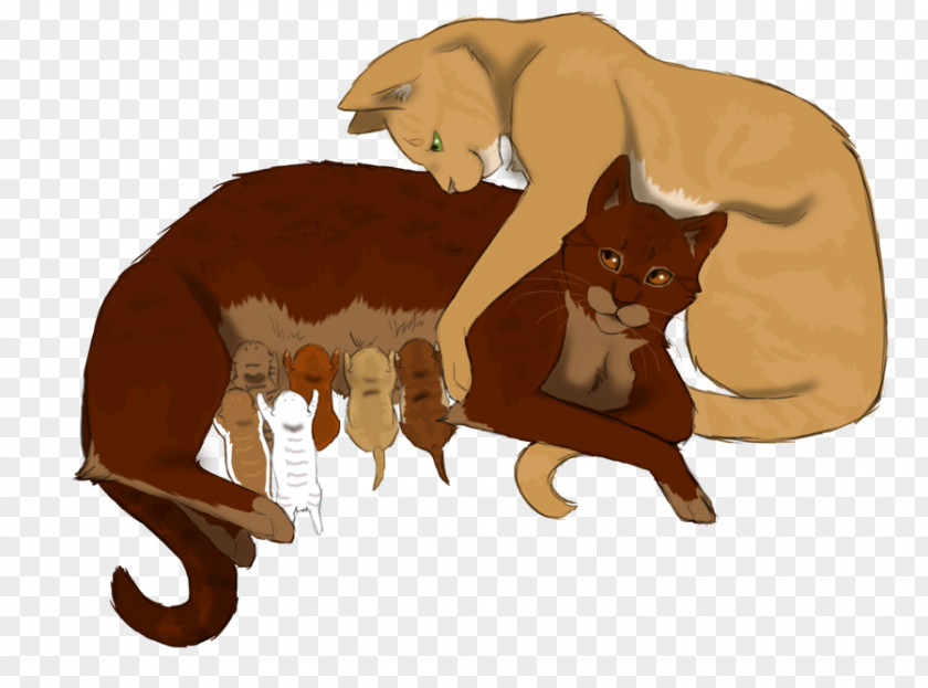 Family Cat Lion Warriors Kitten Art PNG
