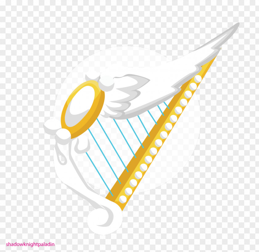 Harp Yellow Clip Art PNG