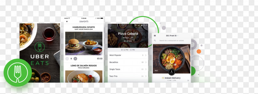 Smartphone Uber Eats Food Delivery PNG