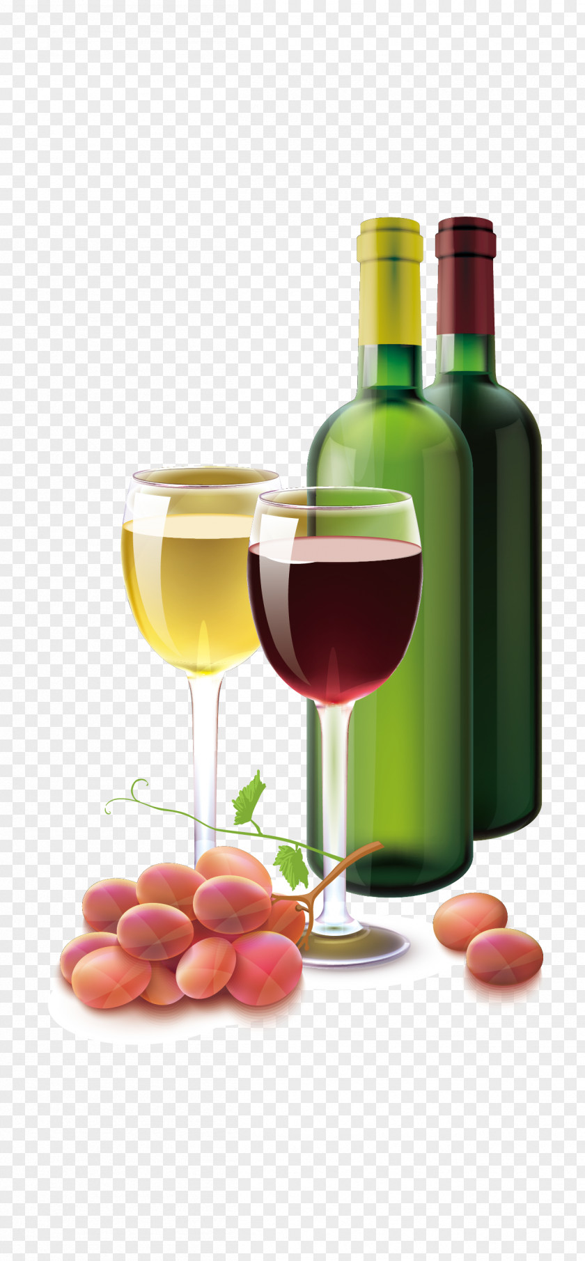 Vector Cartoon Glasses Red Wine White Cocktail Glass PNG