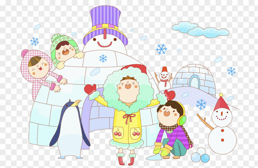 Winter Children Play Child Clip Art PNG
