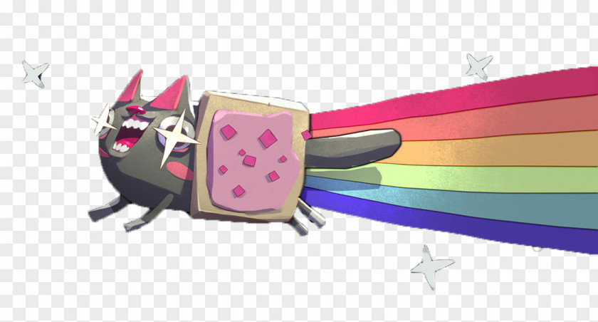 Cartoon Rainbow Cat BlobCat Nyan PNG