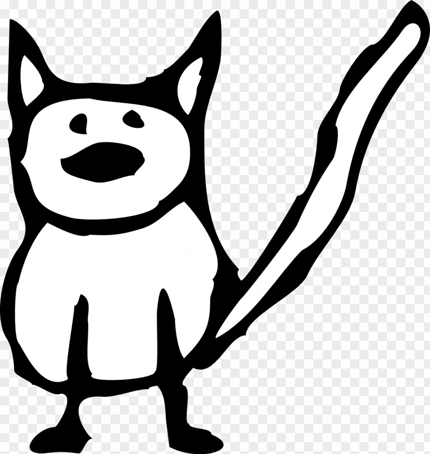 Cat Cartoon Black And White Kitten Clip Art PNG