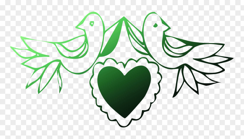 Clip Art Plant Stem Flower Leaf Pigeons And Doves PNG