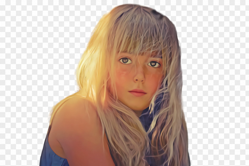Lace Wig Portrait Little Girl PNG