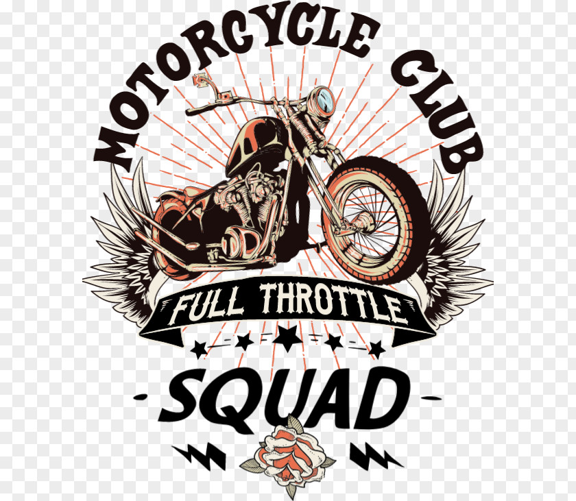 Moto Club T-shirt Motorcycle Logo PNG
