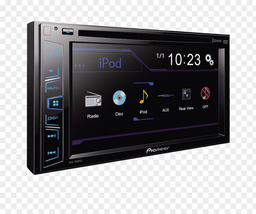 Mp3 Pioneer AVH-190DVD Vehicle Audio ISO 7736 AVH-290BT PNG