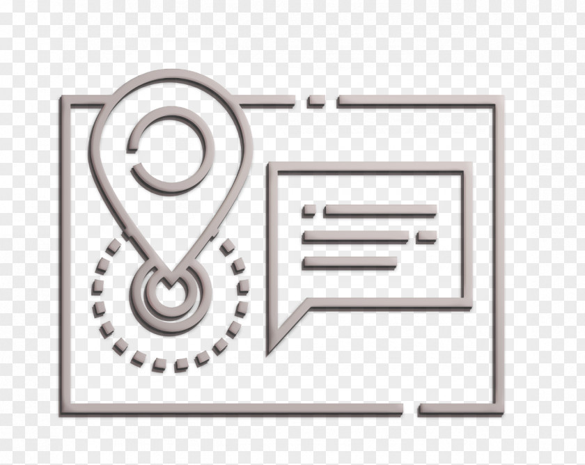 Rectangle Mail Location Icon PNG
