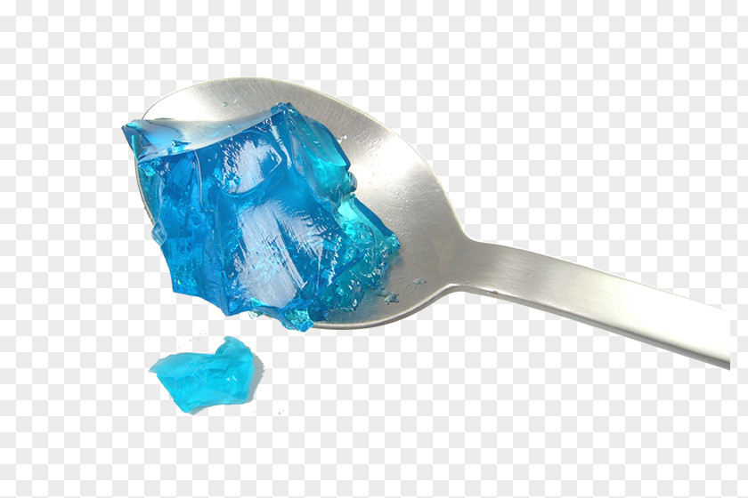 Spoonful Of Blue Jelly Gelatin Dessert Grass Spoon Chinese Cuisine PNG