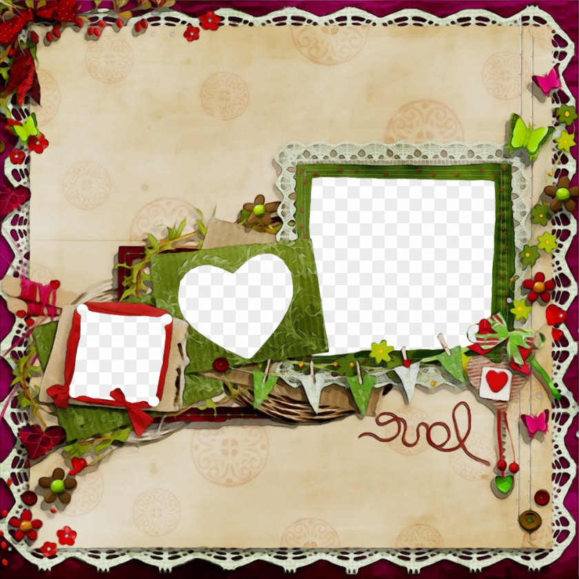 Love Rectangle Picture Frame PNG