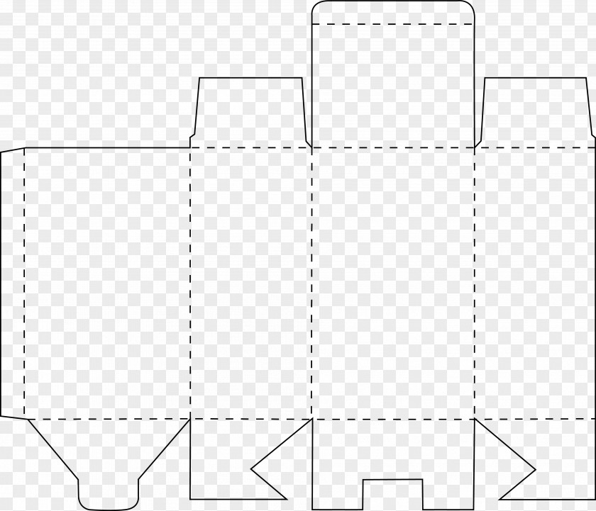 Shaped Box Paper White Line Art PNG