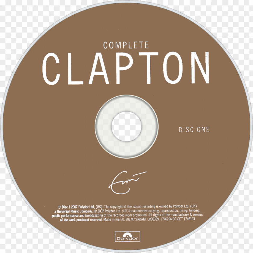 Design Compact Disc Eric Clapton PNG