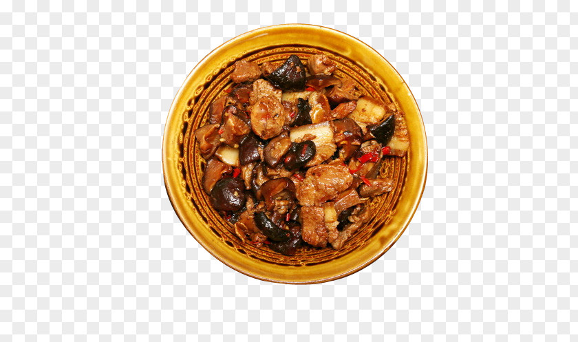 Mushrooms And Pork Dishes Caponata Barbecue Grill Chinese Cuisine Dish Meat PNG
