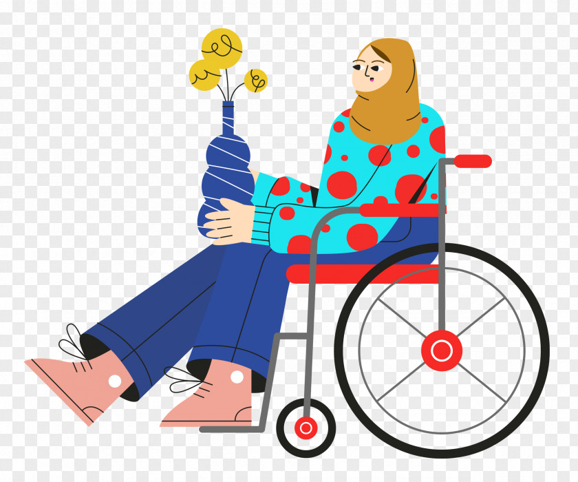 Sitting On Wheelchair PNG