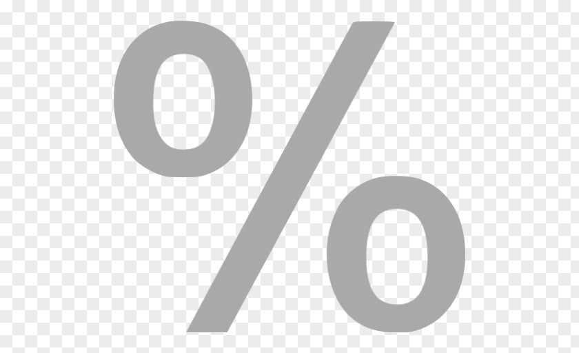Percentage Symbol Grey Emoji PNG