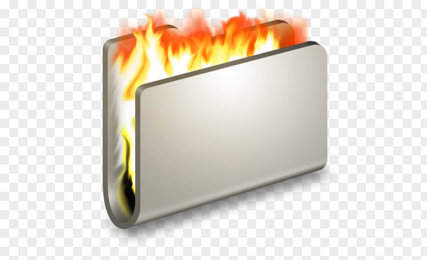 Burn Metal Folder Orange Heat Rectangle PNG