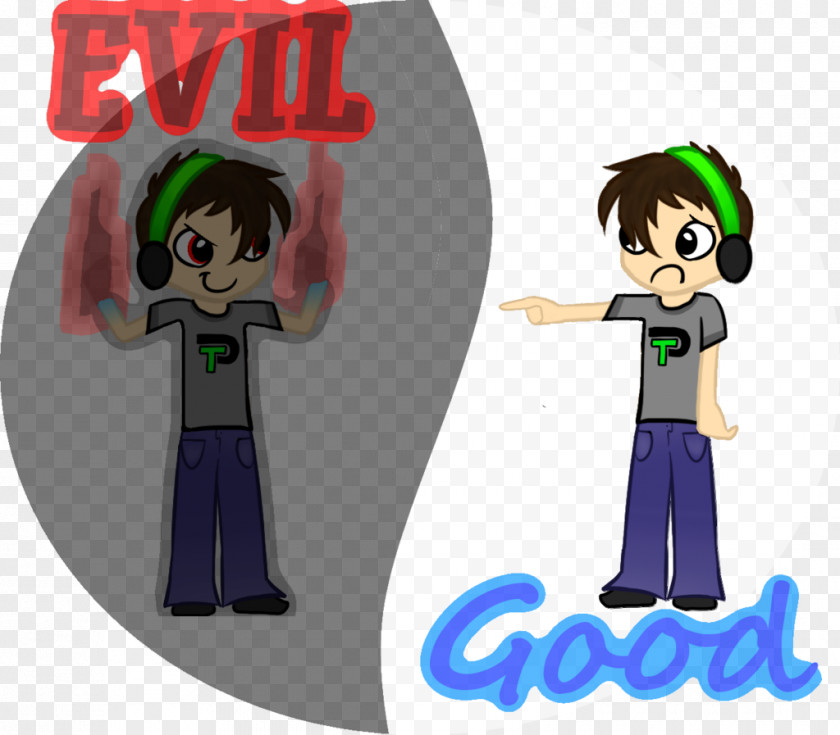 Good And Evil Technology Boy Figurine Fiction Animated Cartoon PNG