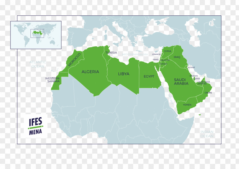 Middle East And Africa MENA North Arabian Peninsula Map World PNG