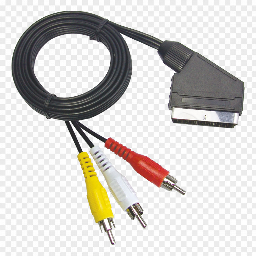 SCART RCA Connector Electrical Cable Composite Video PNG