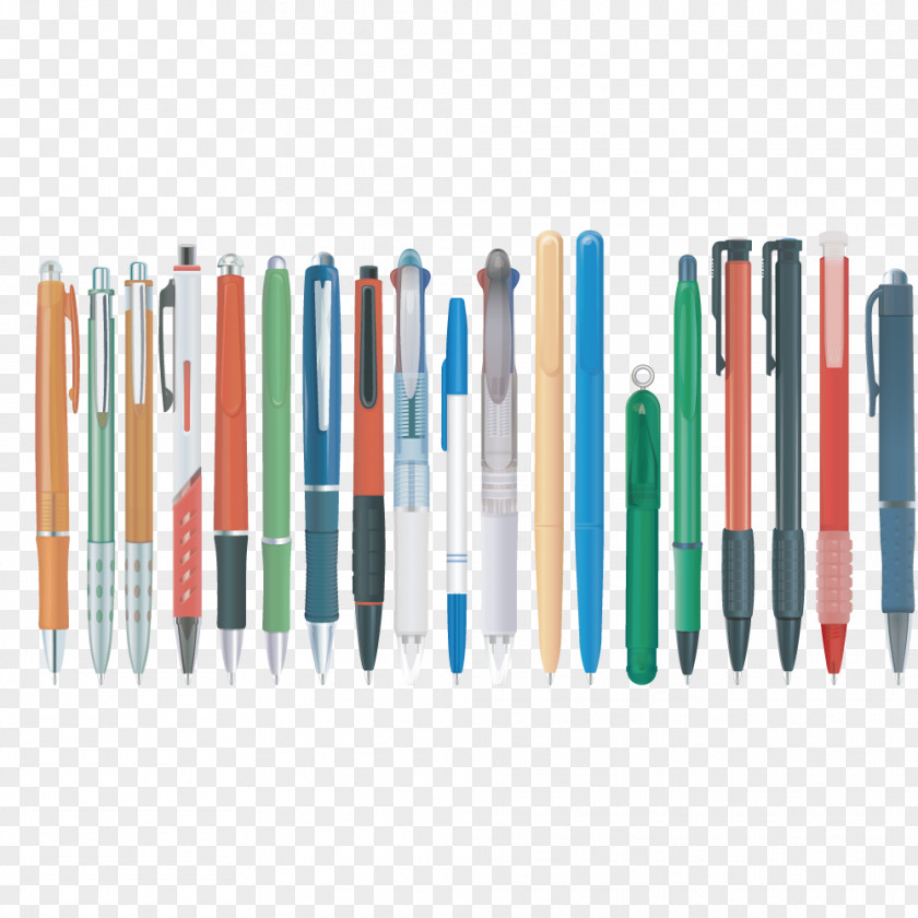 Vector School Supplies Tool Use Paper Ballpoint Pen Pencil PNG