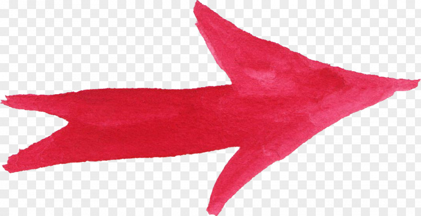 Watercolor Red Arrow Painting PNG