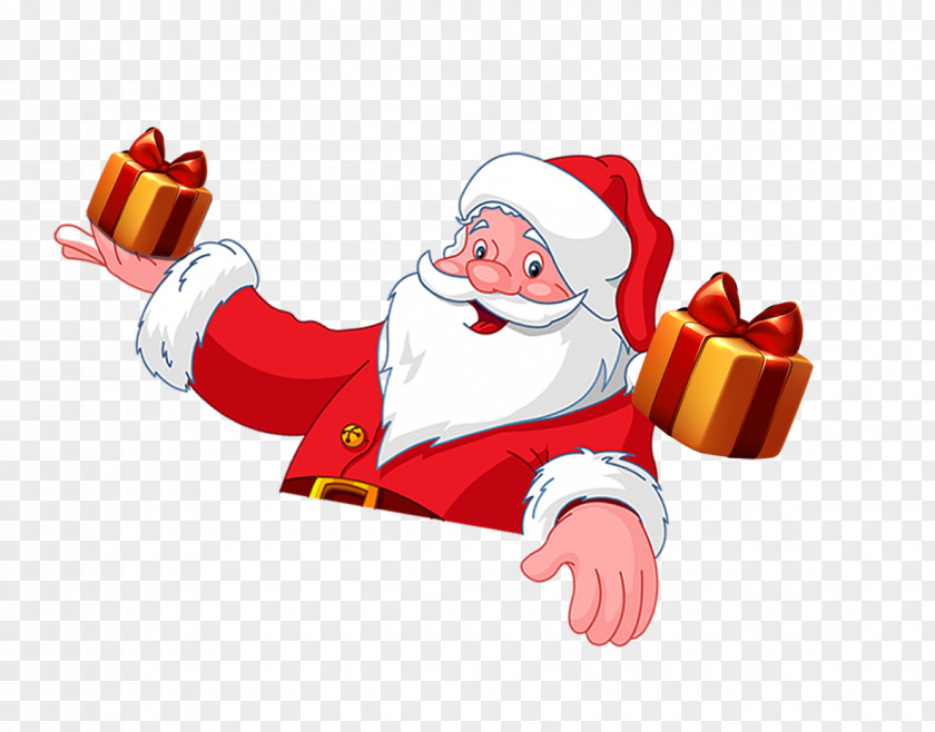 Santa Claus Gift Material Can Be Changed Christmas Clip Art PNG