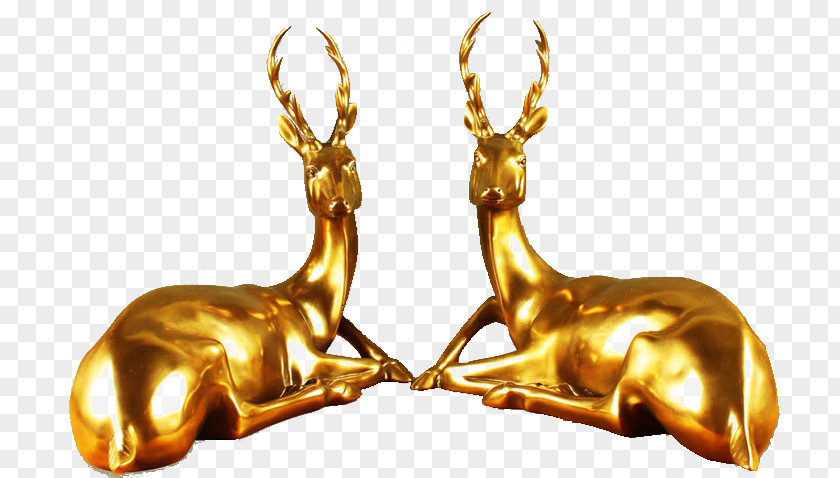 Two Gold Deer Download If(we) PNG
