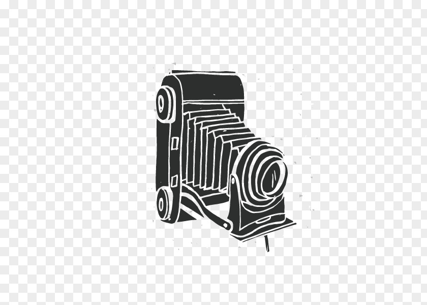 Vintage Black And White Long-shaped Camera Photography PNG