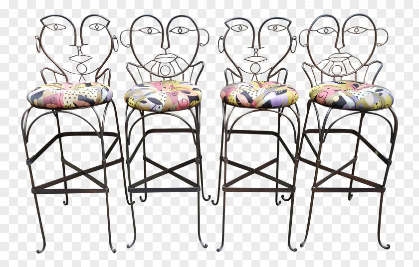 Four Legs Stool Table Chair Bar Furniture PNG