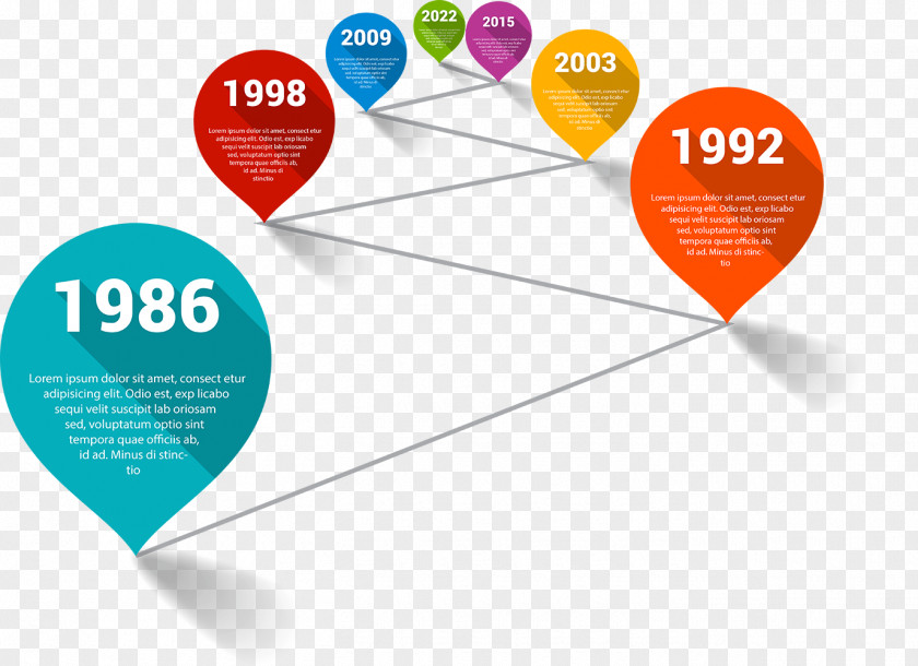 Lovely Color Vector Elements PPT Timeline Template Infographic PNG