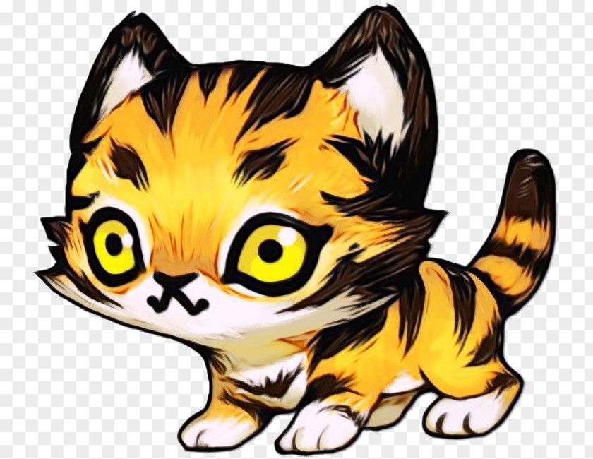 Snout Yellow Cat Cartoon Clip Art Kitten Tabby PNG