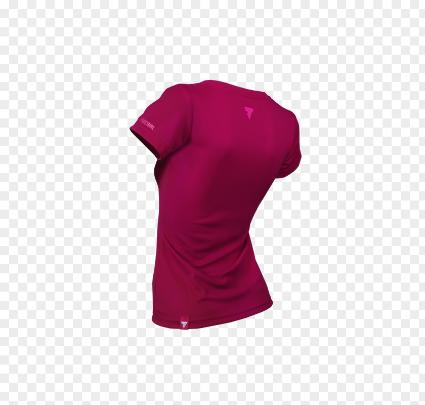 T-shirt Sleeve Shoulder Pink M PNG