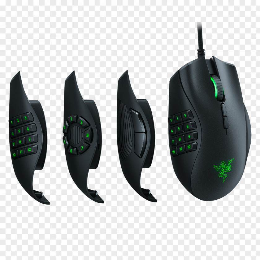 Computer Mouse USB Gaming Optical Razer Naga Trinity Backlit Hex V2 Laser RZ01-02410100-r3u1 Inc. PNG