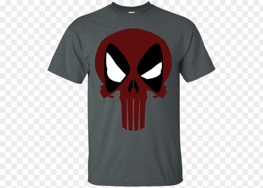 Marvel Red Skull T-shirt Hoodie Gildan Activewear Top PNG