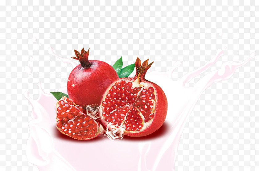 Pomegranate Juice Milk Strawberry PNG