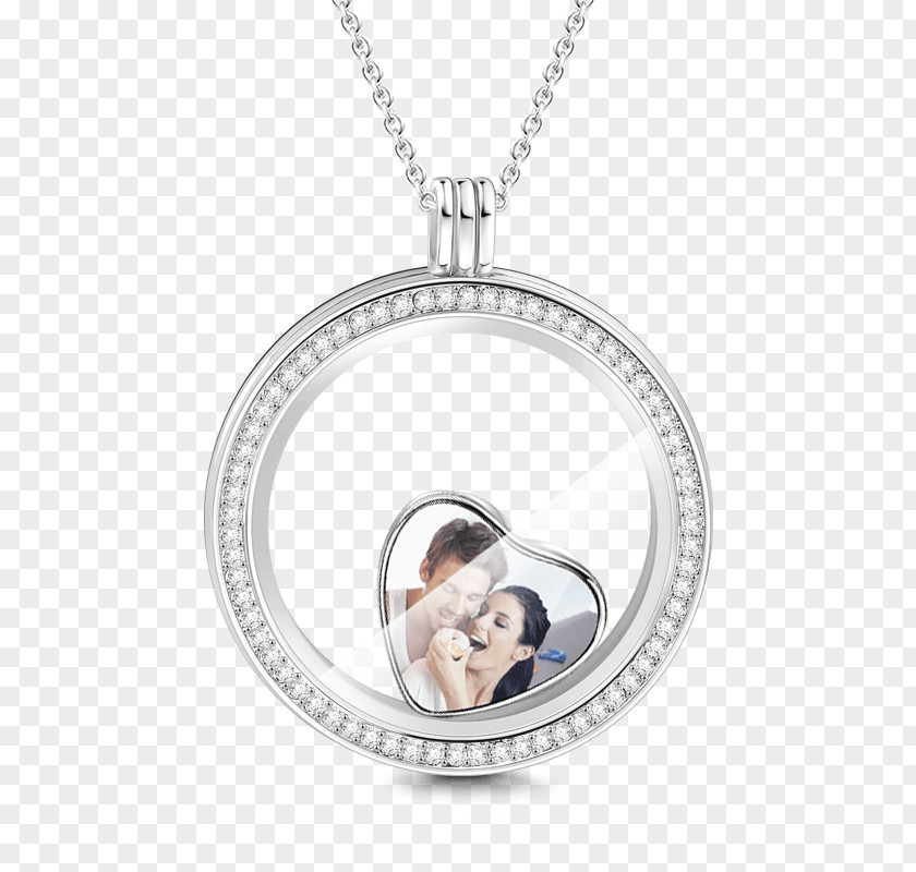 Floating Gift Charm Bracelet Locket Necklace Silver Birthstone PNG