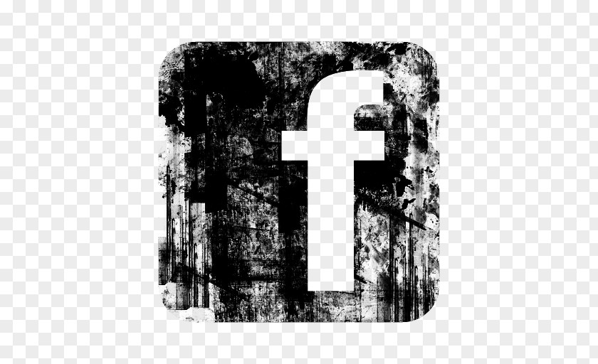 Grunge Effect Facebook Logo Clip Art PNG