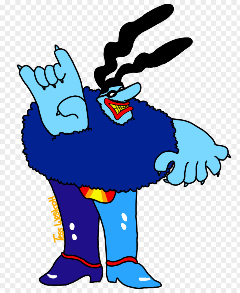 Hand Saw Chief Blue Meanie Meanies The Beatles Yellow Submarine PNG
