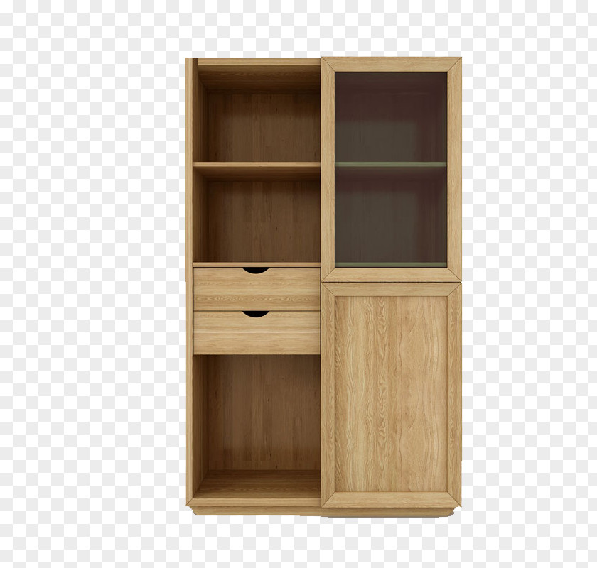 Solid Wood Bookcase Home Shelf Cabinetry Furniture PNG