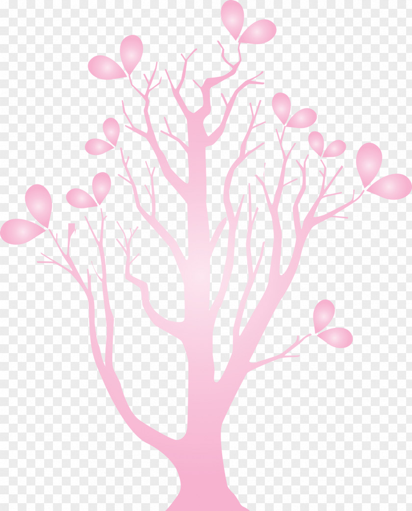 Pink Branch Tree Plant Stem PNG