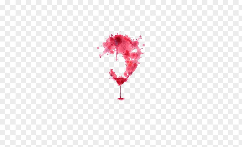 Watercolor Cocktail Wine Painting PNG