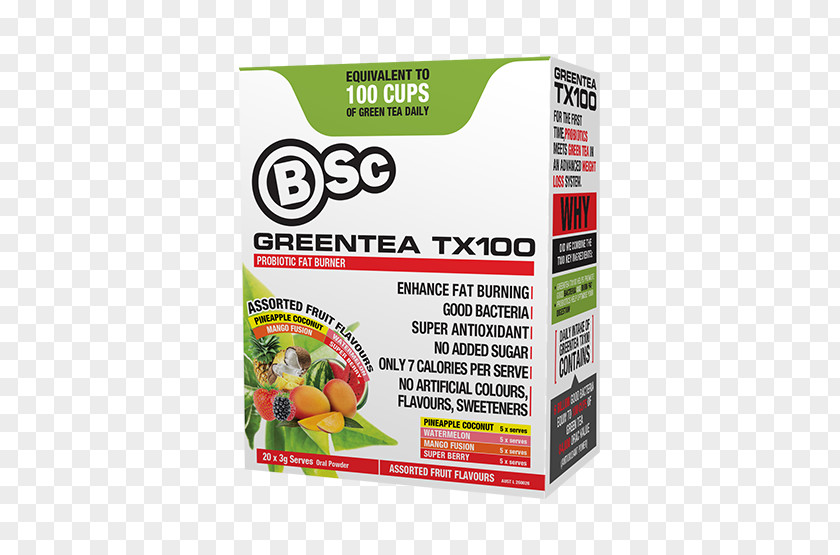 Tea Posters BSc Body Science Green TX100 Thermogenics Health PNG