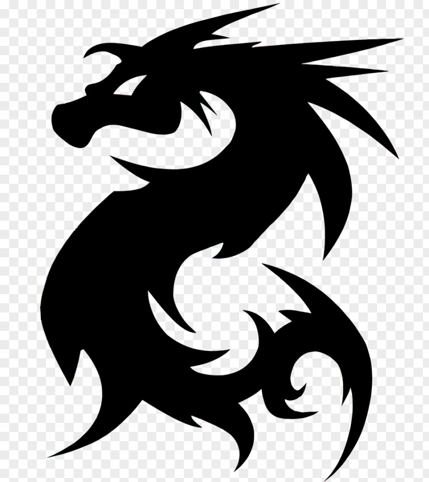 Graphic European Dragon Legendary Creature Silhouette Clip Art PNG