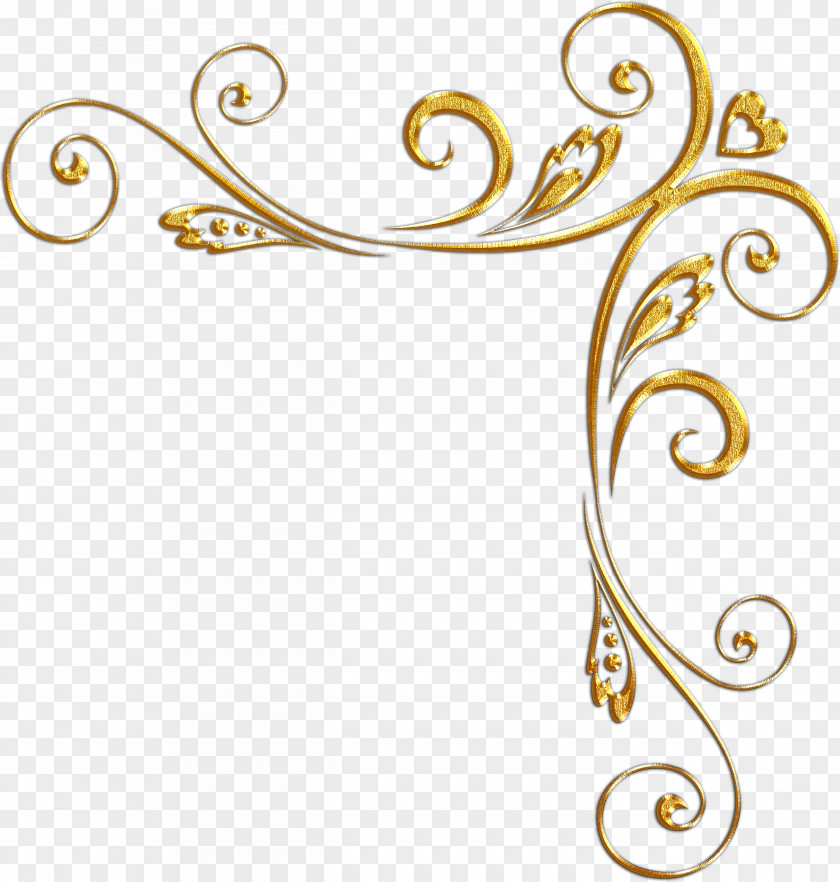 Hantel Borders And Frames Gold Ornament Clip Art PNG