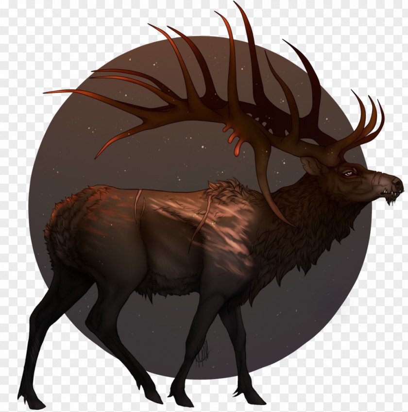 Reindeer Elk Horn Bull Character PNG