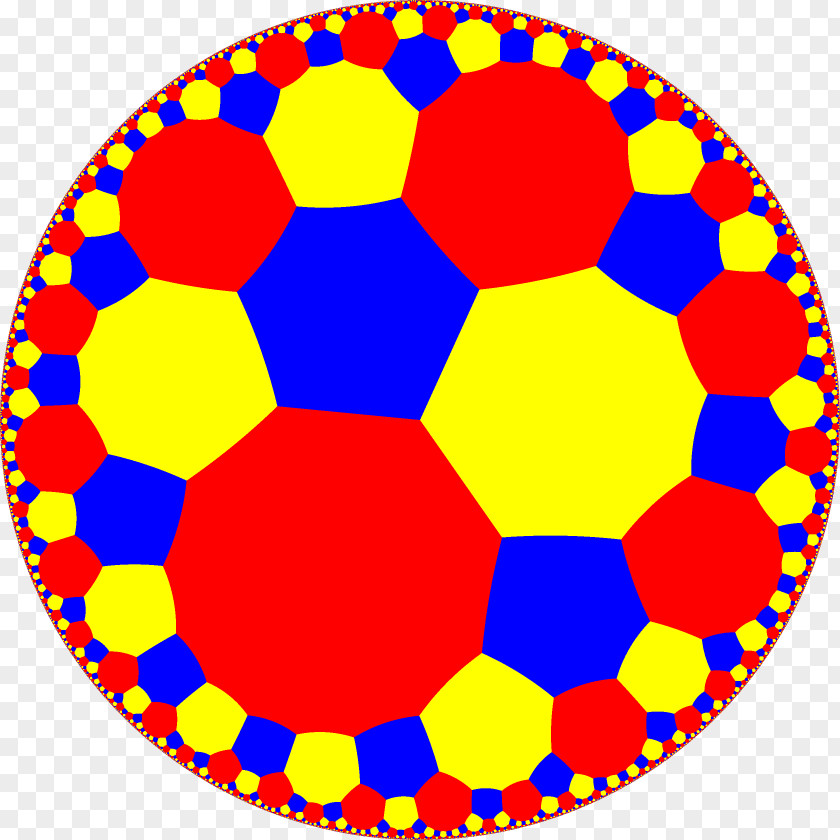 Triangle Tessellation Hexagonal Tiling Honeycomb Hyperbolic Geometry Truncation PNG