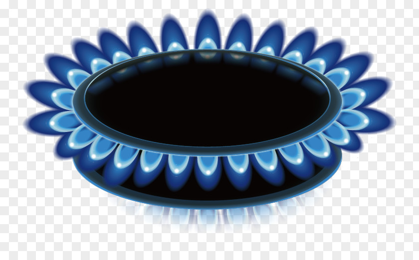 Vector Gas Stove Emits Blue Head Light Flame PNG